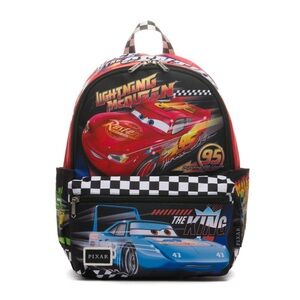 Disney Pixar Cars Movie Nylon Mini Backpack 13” Lightning McQueen The King Bag